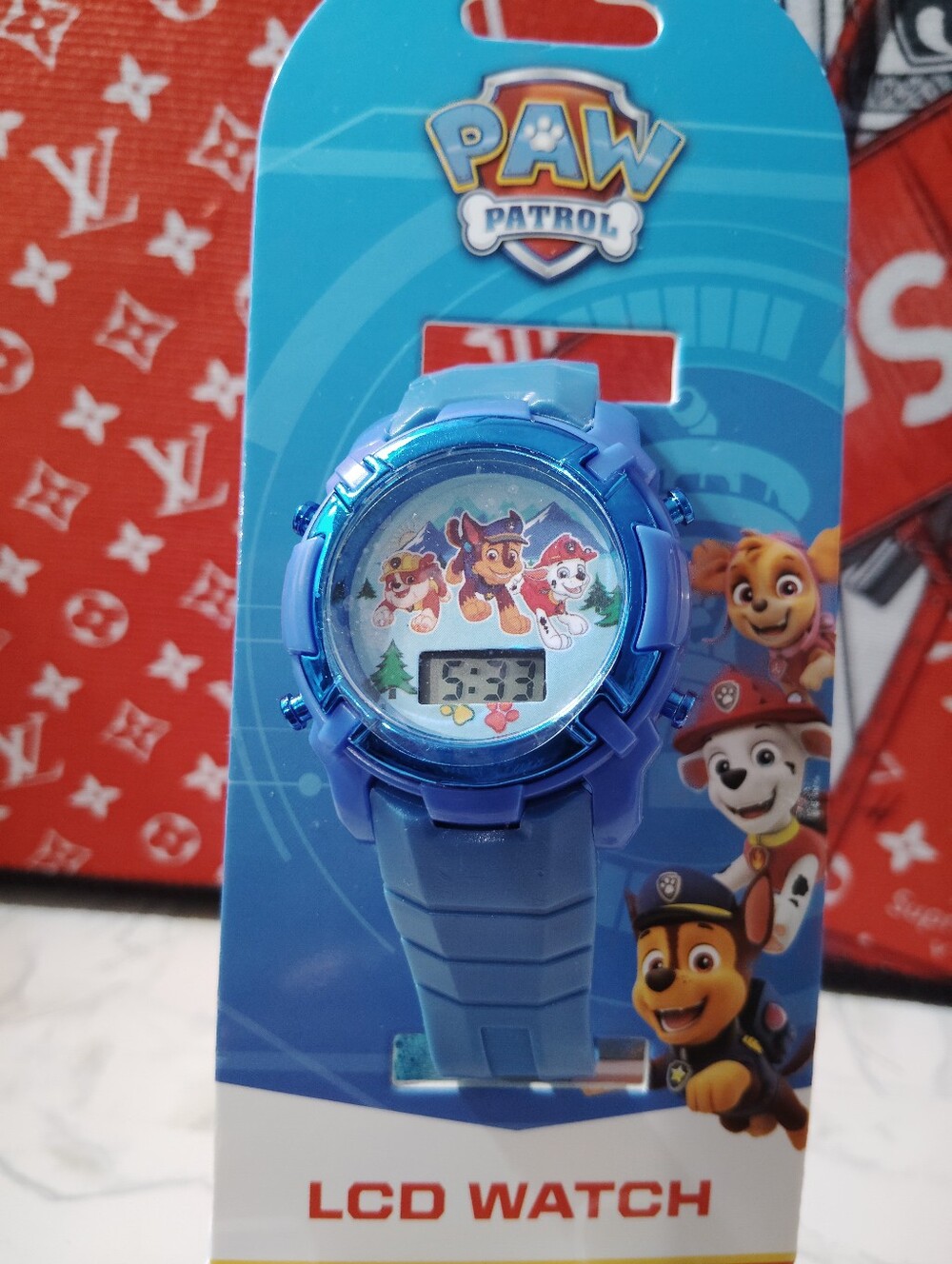 Paw Patrol Blue Kids Digital LCD Watch with Character Art